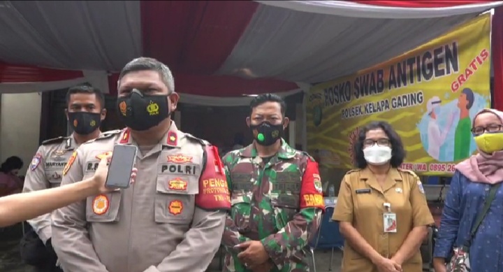 200 Pemudik Diswab Test di Mapolsek Kelapa Gading Jakut