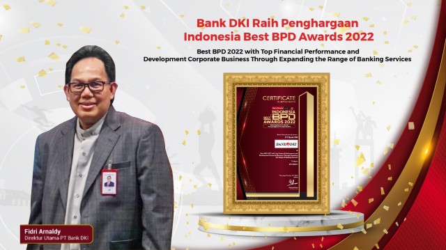 Pertahankan Kinerja Optimal, Bank DKI Raih Indonesia Best BPD Awards 2022