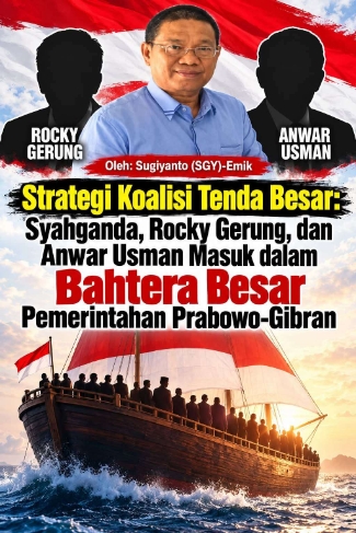 Strategi Koalisi Tenda Besar: Sahganda, Rocky Gerung, dan Anwar Usman Masuk dalam Bahtera Besar Pemerintahan Prabowo-Gibran