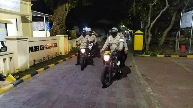 Polsek Kep. Seribu Utara Rutin Patroli Malam Guna Cegah Gangguan Kamtibmas