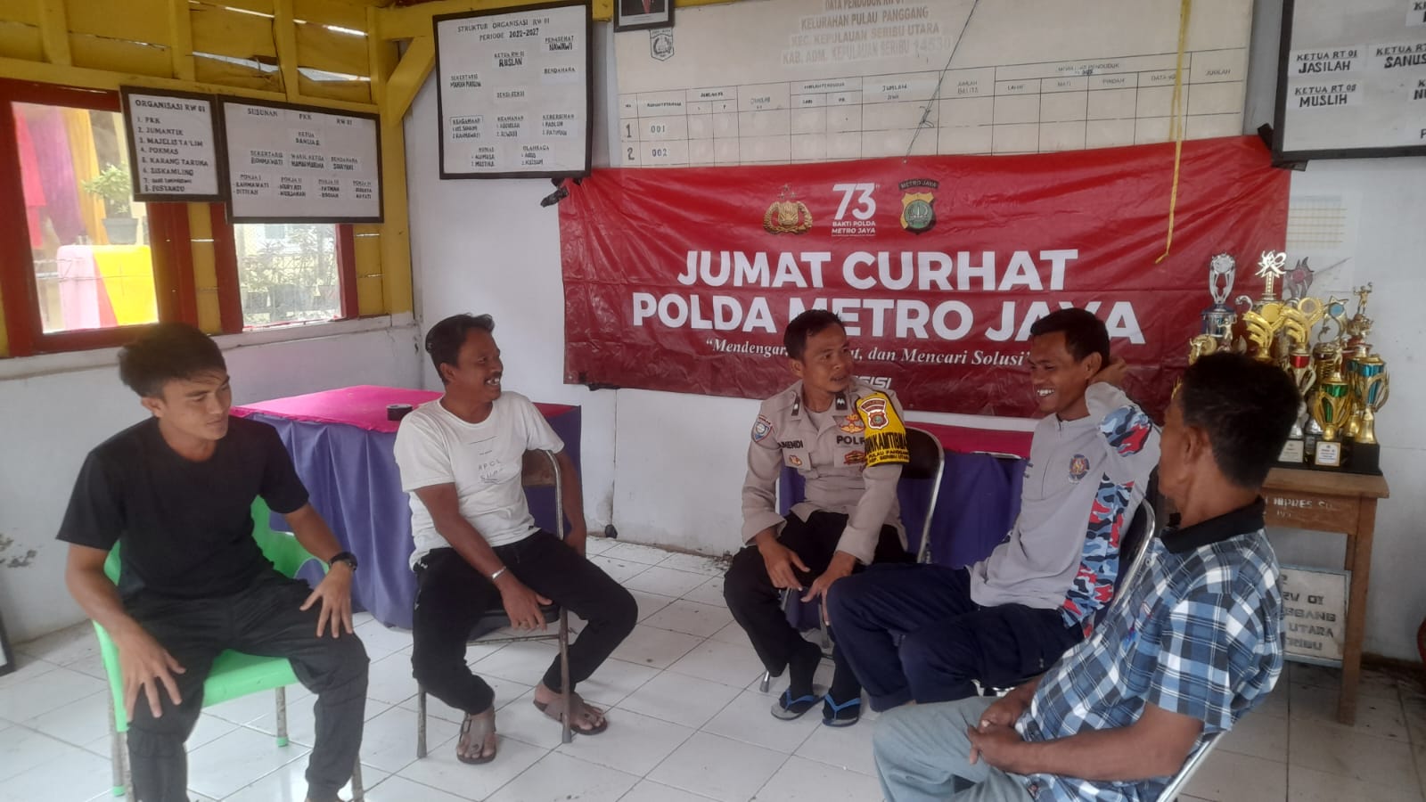 Dalam “ Jumat Curhat” Bhabinkamtibmas Pulau Panggang Bergerak Cepat Tangani Keluhan Warga terhadap Kapal Besar di Utara Kepulauan Seribu