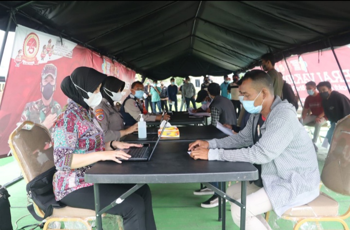 6.262 Orang Divaksin di Gerai Vaksin Presisi Polresta Bandara Soetta